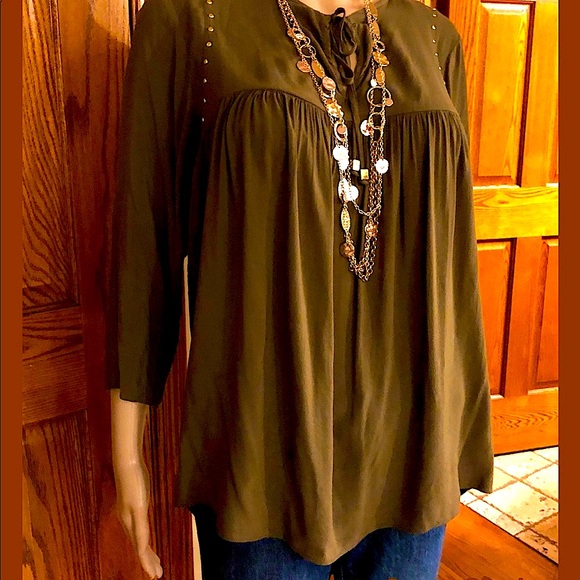 ✤👽❥❥5 4 $25 Lightweight M-Large Olive Green Uber Super Soft Compy Tunic! - Picture 6 of 6